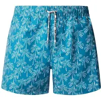 Pepe Jeans per uomo. PMB100022 Costume da bagno blu Dotted Palms (S), Beachwear, Polister riciclato, Sostenibile