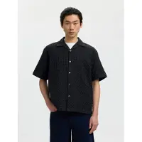 Selected Camicia A Maniche Corte Uomini Nero M