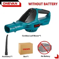 StarTech.com Soffiatore elettrico - Soffiatore per foglie senza spazzole - 5500 W ad alta potenza - Alimentato a batteria (senza batteria inclusa) - Modalità Turbo - Per foglie, neve e polvere - Braun