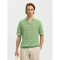Selected Camicia Polo In Maglia Uomini Verde XL