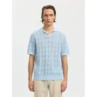 Selected Camicia Polo In Maglia Uomini Blu M