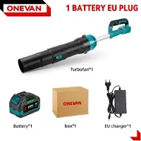 StarTech.com Soffiatore elettrico per foglie - Modello Turbo portatile - 8000 W - Motore brushless - Senza fili - Sistema a 18 V - 1 batteria inclusa - Caricabatterie UE