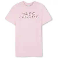 Marc Jacobs per ragazza. W60718 Abito rosa con logo (12Y= 150cm), Casual, Cotone, Manica corta, moda per bambini