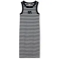 Michael Kors per ragazza. R30640 abito lungo a righe blu navy (14Y= 156cm), Casual, Cotone, Senza maniche / cinghie, moda per bambini