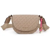 Michael Kors per ragazza. R30632 Borsa a tracolla beige a mezzaluna (OSFA), Casual, Poliuretano, moda per bambini