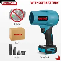 StarTech.com Soffiatore per foglie e neve - Soffiatore turbo a batteria - 3500 W - Motore brushless - 350 m/s - 3 livelli di potenza - Senza batteria - Compatibile con batterie da 18 V