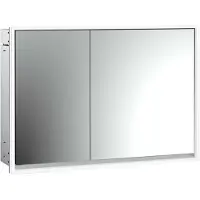 Emco loft Armoire de toilette avec éclairage, 1000mm, 2 portes, modèle à encastrer, aluminium/blanc, 979806115, 979806115