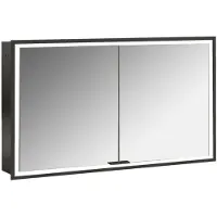 Emco prime Armoire de toilette avec éclairage, 1200 mm, 2 portes, modèle encastré, 949713594, 949713594