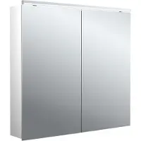 Emco flat 2 classic Armoire de toilette avec éclairage LED avec éclairage à poser, 2 portes, 800x711x113mm, 979706503, 979706503
