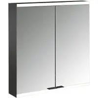Emco prime 2 Armoire de toilette avec éclairage, 600 mm, 2 portes, avec parois latérales réfléchissantes, modèle apparent, 949713523, 949713523