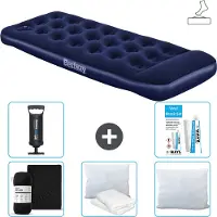 Bestway Materasso gonfiabile - 1 persona - 76 x 185 x 28 cm - Blu - Accessori inclusi