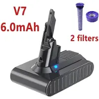 StarTech.com Batteria per aspirapolvere - Batteria di ricambio - Compatibile con V7 SV11 - Capacità 6000 mAh - Li-Ion 21,6 V - Con 1 prefiltro + 1 postfiltro - Beige
