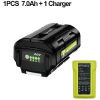 StarTech.com Batteria da 40 V e caricabatterie - Set agli ioni di litio - 7,0 Ah 7000 mAh - Compatibile con OP4050, RY40200, OP4026, RY40430 - 1 batteria + 1 caricabatterie - Viola