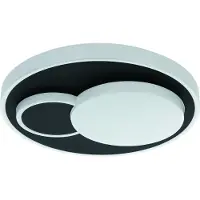 Eglo 75665 LEPRESO LED parete/soffitto 19,5W Ø385mm Nero Bianco Bianco caldo