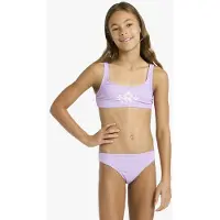 Roxy Kid's Solid Active RG Bralette Set Bikini Bambini (7 Years, fuchsia)