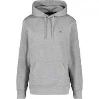 Gant per uomo. 2007058 Felpa con cappuccio scudo grigio (S), Casual, Cotone, Manica lunga
