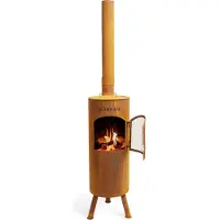 Bonfeu Stufe da giardino BONGIANO LP Corten - Ø 30 cm x H 153 cm