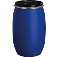 Graf fusto a bocca larga in plastica 220 litri blu idoneo al contatto con alimenti con marchio UN