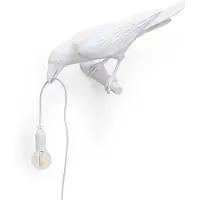Seletti Bird Lamp Lampadina LED decorativa da parete, sinistra, bianco