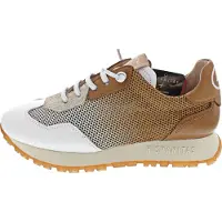 Hispanitas per donna. BHV253869 Scarpe da ginnastica bianche del Kansas (39), Pelle, Marrone, 3 a 5cm, Stringhe, Casual