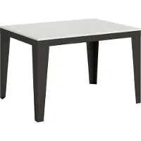 Itamoby - Tavolo allungabile 120/224x90 cm Flame Evolution bianco frassino telaio e gambe antracite