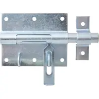 Alberts 863272 Bullone di bloccaggio, con anello allegato, zincato blu, piastra 90 x 73 mm, bullone Ø 13,5 mm, lunghezza totale 130 mm, set da 10