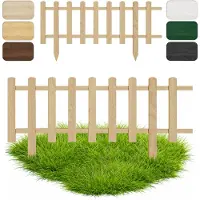 Pemicont Floranica Staccionata per Giardino 30 cm x 100 cm Natur Recinzione decorativa Steccato in Legno di Pino impregnato