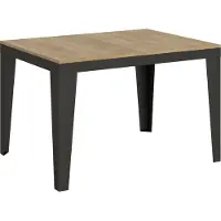 Itamoby - Tavolo allungabile 120/224x90 cm Flame Evolution quercia natura telaio e gambe antracite