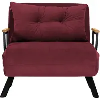 CALICOSY - Poltrona convertibile in tessuto con gambe in metallo L67 cm - SANDO