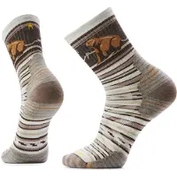 Smartwool Hike Targeted Cushion Bear Stripe Mid Crew Socks Calze da trekking (38-41, beige)