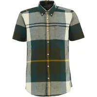 Barbour - Camicia Uomo in cotone e Lino - Douglas S/S Tailored Shirt Ancient Tartan per Uomo in Cotone - Taglia L - Grigio