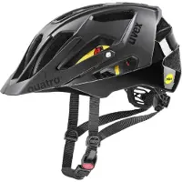 Uvex Quatro CC MIPS Casco per bici (52-57 cm, grigio/nero)