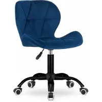 Leobert Sedia girevole Valora NOTO in velluto blu navy | Sedia girevole con rivestimento in morbido velluto blu navy