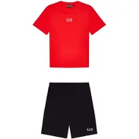 EA7 per ragazzo. 7B000294_AF10378 Core Identity Boy Set Rosso (10Años= 142cm), Nero, Casual, Sportivo, Cotone, Sportswear, Multisport, Manic