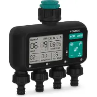 Vonroc Timer per irrigazione a 4 vie – 4 zone | Tempo e frequenza di irrigazione regolabili per zona