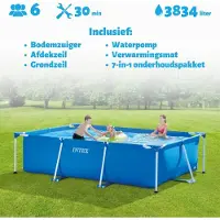 Intex Piscina fuori terra rettangolare - 300x200x75 cm - 7 pezzi - Modello SCB97