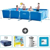 Intex Piscina fuori terra rettangolare - 450x220x84 cm - 5 pezzi - Modello SCB9