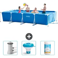 Intex Piscina fuori terra rettangolare - 450x220x84 cm - Struttura in 4 parti - Modello SCB77