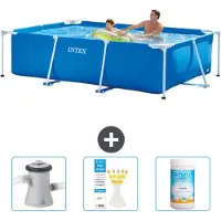 Intex Piscina fuori terra rettangolare - 260x160x65 cm - 4 pezzi - SCB73