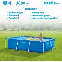 Intex Piscina fuori terra rettangolare - 260x160x65 cm - 7 pezzi - SCB97