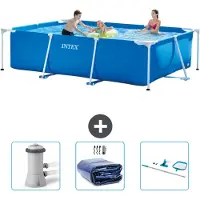 Intex Piscina fuori terra rettangolare - 300x200x75 cm - 4 pezzi - Modello SCB78