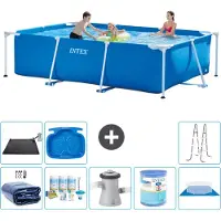 Intex Piscina fuori terra rettangolare - 300x200x75 cm - composta da 9 elementi - modello S40203