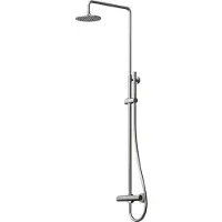 Steinberg Série 100 Système de douche, thermostat, pomme de douche pluie ronde, douchette à main, 10027212BGM, 10027212BGM
