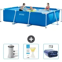 Intex Piscina fuori terra rettangolare - 300x200x75 cm - 4 pezzi - Modello SCB74