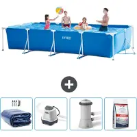 Intex Piscina fuori terra rettangolare - 450x220x84 cm - 5 pezzi - Modello SCB54