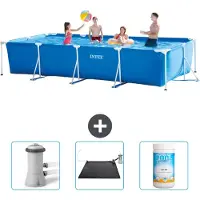 Intex Piscina fuori terra rettangolare - 450x220x84 cm - Struttura in 4 parti - Modello SCB80