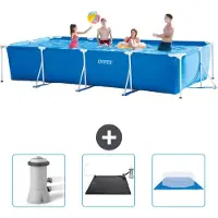 Intex Piscina fuori terra rettangolare - 450x220x84 cm - Struttura in 4 parti - Modello SCB79