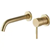 Webo+ WEBO Rio Rubinetto da incasso per lavabo Oro opaco Einhebel Badarmatur a parete