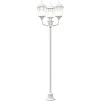 vidaXL Lampada da giardino, 57 x 49 x 241 cm, alluminio e vetro