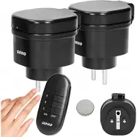 ORNO -logistic | Set Di Prese Wireless OR-GB-441 - Nero - IP44 - Con Telecomando - Mini Formato